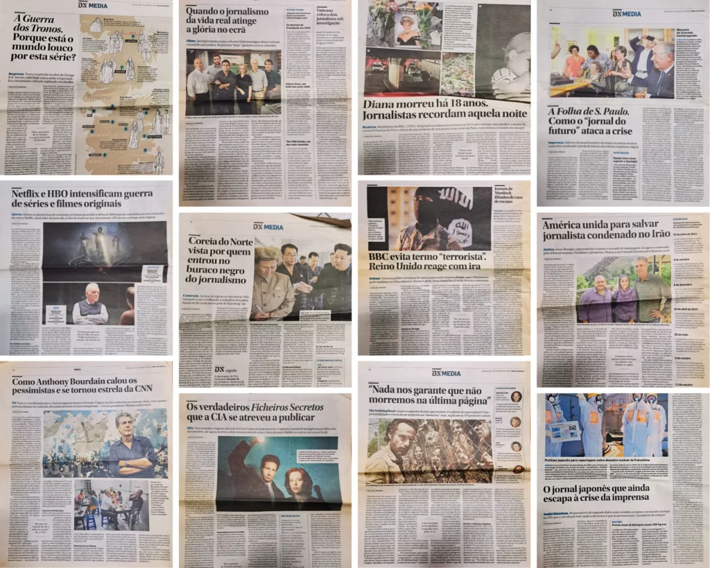A collection of articles from the print edition of Diário de Notícias